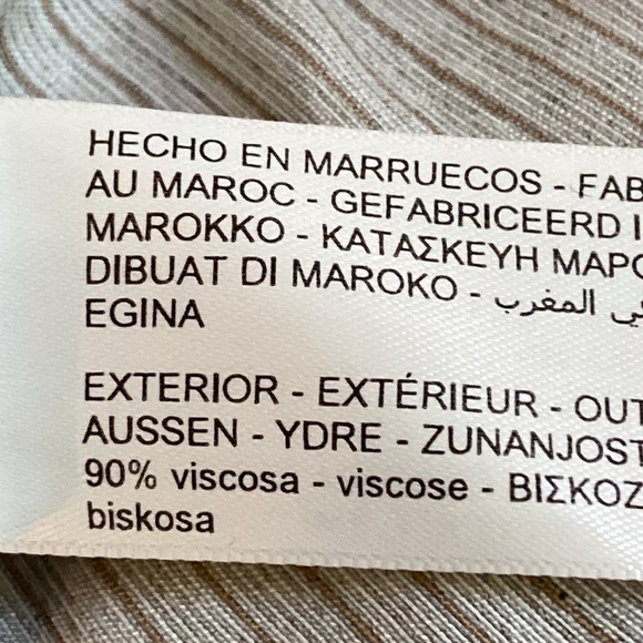 NWT. Massimo Dutti Gray Viscose/Silk Blend Striped Shirt. Size S. - Picture 11 of 12